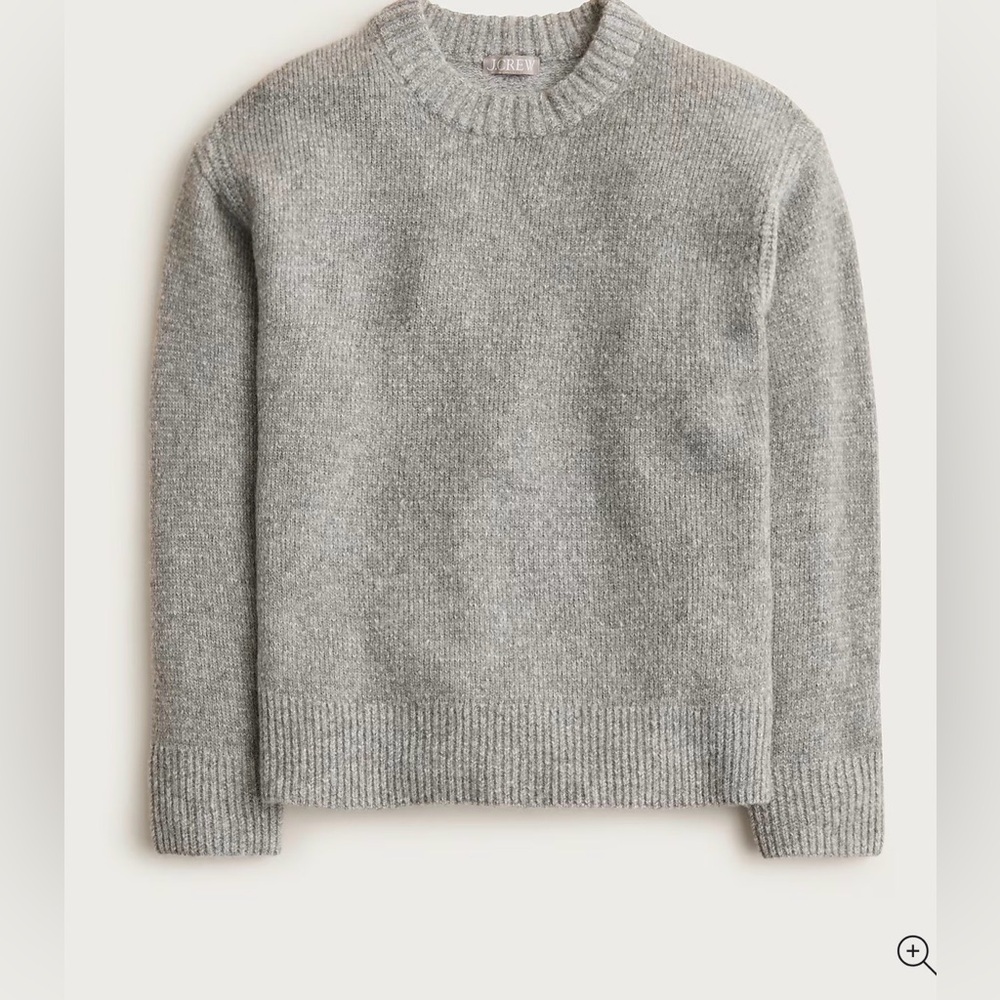 J. Crew Relaxed Crewneck Pullover Heather Ash Dove size Small